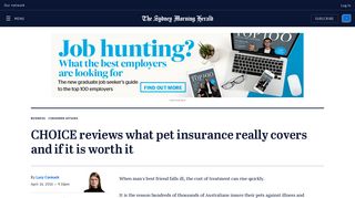 CHOICE reviews what pet insurance really covers and if it is worth it