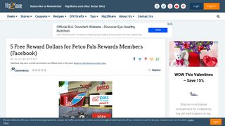 5 Free Reward Dollars for Petco Pals Rewards Members (Facebook ...