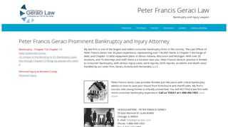 Peter Francis Geraci: Bankruptcy and Injury Attorney - Chicago