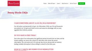 Penny Stocks Frequently Asked Questions (FAQs) - Peter Leeds