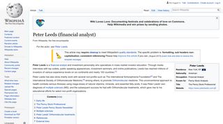 Peter Leeds (financial analyst) - Wikipedia