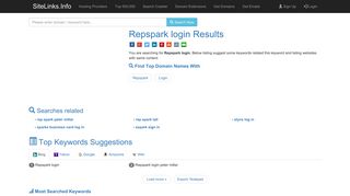 Repspark login Results For Websites Listing - SiteLinks.Info