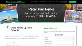 Perks Rewards | Peter Pan Bus Lines