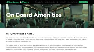 On Board Amenties - Peter Pan Bus Lines