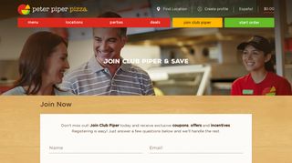Club Piper. Join the Club, get the deals. - Peter Piper Pizza