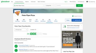 Peter Piper Pizza Employee Benefits and Perks | Glassdoor