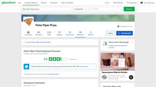 Peter Piper Pizza Employee Benefit: Employee Discount | Glassdoor