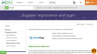 Supplier registration and login - Peterborough City Council