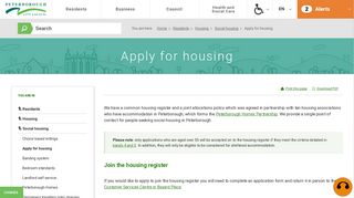 Apply for housing - Social housing - Peterborough City Council