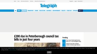 £200 rise in Peterborough council tax bills in just four years ...