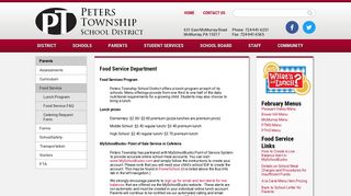 Food Service - Peters Township School District