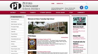 PT High School Home - Peters Township School District
