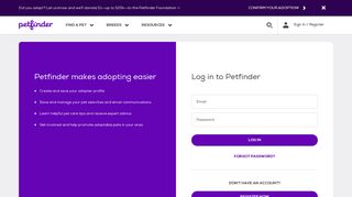 Log In To Petfinder | Petfinder
