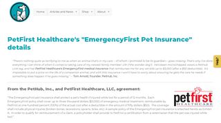PetFirst Healthcare's 