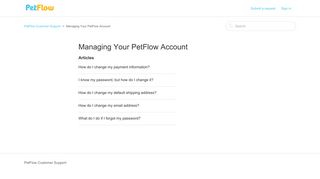 Managing Your PetFlow Account – PetFlow Customer Support