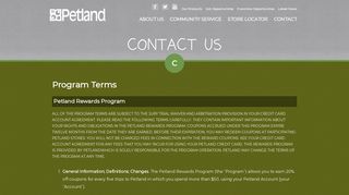 Petland Rewards Program Terms & Conditions :: Petland :: Petland ...