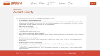 Petland Credit Card - Account Security - Comenity