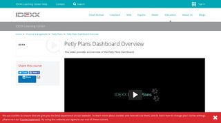 Petly Plans Dashboard Overview - IDEXX Learning Center