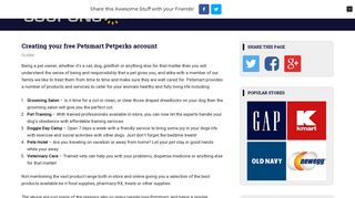 Creating your free Petsmart Petperks account | - coupon