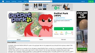 PetPet Park (WIP) - Roblox