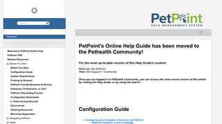PetPoint Online Help - Configuration Guide