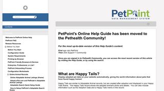 PetPoint Online Help - How to Setup PetPoint's Happy Tails I-Frame