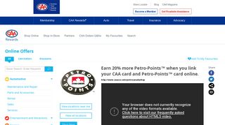 Earn 20% more Petro-Points™ when you link your CAA card and ...