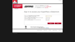 SuperPass e-Statement Sign-up | Petro-Canada