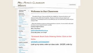 Mrs. Petro's Classroom Website