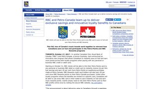 RBC and Petro-Canada team up to deliver exclusive savings and ...