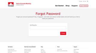 Forgot Password - | Petro-Canada Mobility
