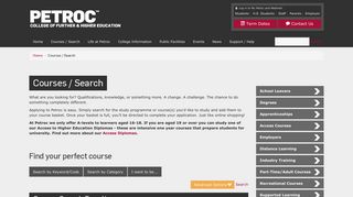 Courses / Search - Petroc College
