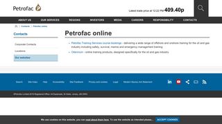 Petrofac websites