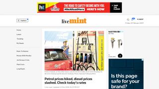 Petrol prices hiked, diesel prices slashed. Check today's rates - Livemint