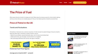 The Price of Fuel | PetrolPrices.com