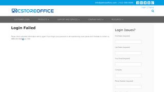Login Failed | C-Store Office