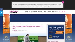 Pets at Home to launch new leave benefits for staff - Employee Benefits