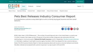 Pets Best Releases Industry Consumer Report - PR Newswire