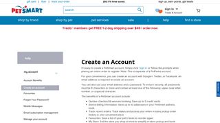 Create an account | PetSmart