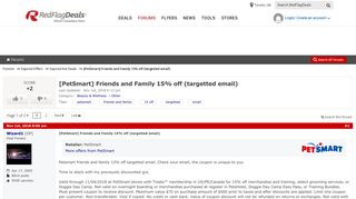 [PetSmart] Friends and Family 15% off (targetted email ...