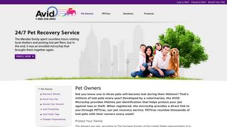 Pet Owners | Avid Identification Systems, Inc.