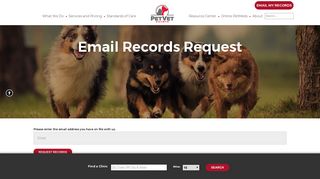 Email Records Request | PetVet - PetVet Clinic - VIP Petcare