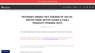 PetWant Smart Pet Feeder PF 103 In-Depth User Setup Guide & FAQ ...