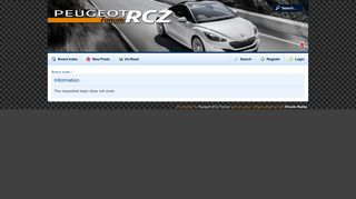 Peugeot RCZ Forum • Peugeot Service box : General Technical