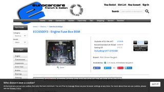 6500Y3 - Engine Fuse Box BSM - Citroen Peugeot - Eurocarcare