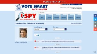 Representative John Pezold - Political Summary - Vote Smart