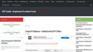 Check PF Balance - Delhi(north) EPF Office