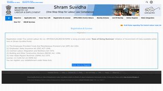 Registration & License - Shram Suvidha - Unified Portal for Labour ...