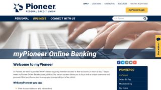 myPioneer Online Banking - Pioneer Federal Credit Union - myPioneer