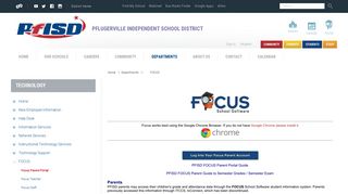 Technology / Focus Parent Portal - Pflugerville ISD